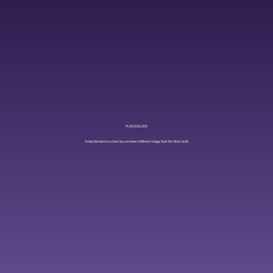 Placeholder: a cosy blanket on a chair by a window