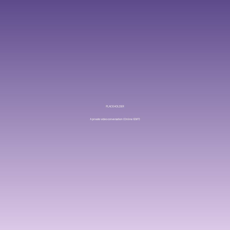 Placeholder: a private video conversation (Online IEMT)